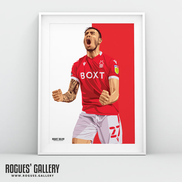 Cook Screams - Steve Cook, Nottingham Forest - A0, A1, A2 or A3 Prints