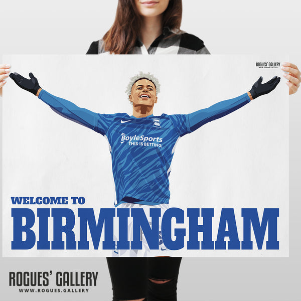 Lyle Taylor: Welcome To Birmingham - Birmingham City - A0, A1, A2 or A3 Prints