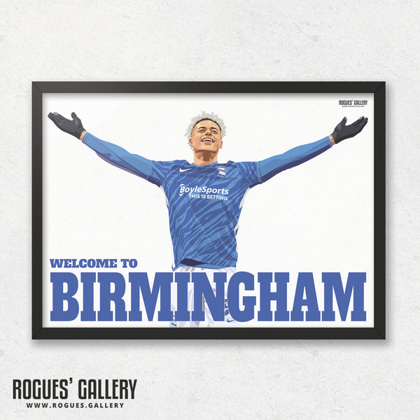 Lyle Taylor: Welcome To Birmingham - Birmingham City - A0, A1, A2 or A3 Prints
