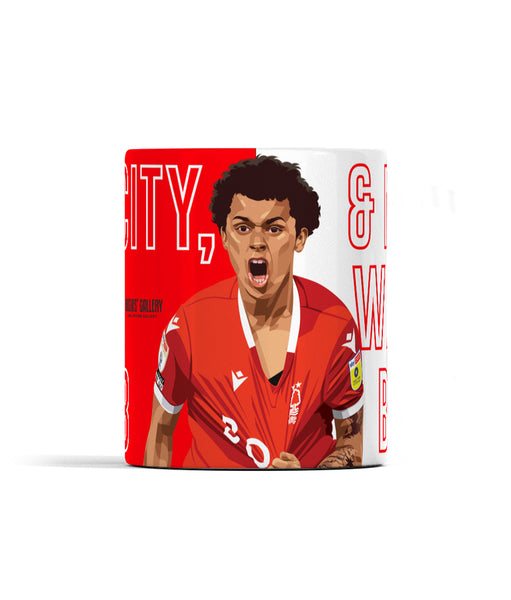 My City, My Club - Brennan Johnson Nottingham Forest Mug