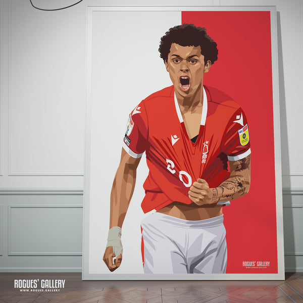 Brennan Johnson: My City, my Club & now we are back! - Nottingham Forest Signed A3 Prints