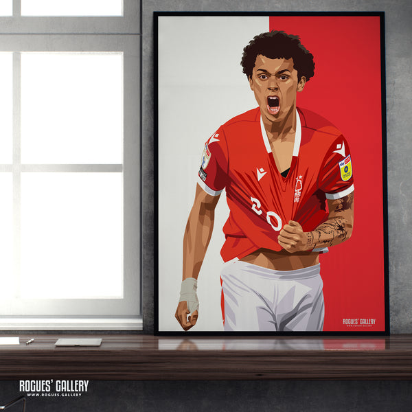 Brennan Johnson: My City, my Club & now we are back! - Nottingham Forest Signed A3 Prints