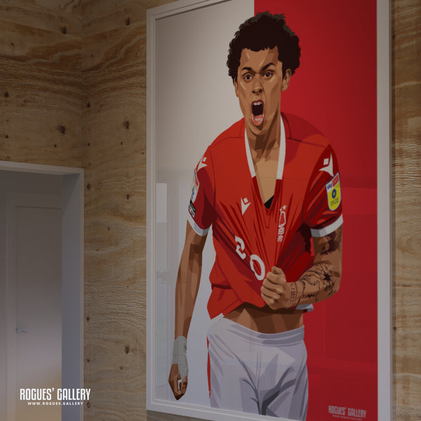 Brennan Johnson: My City, my Club & now we are back! - Nottingham Forest Signed A3 Prints