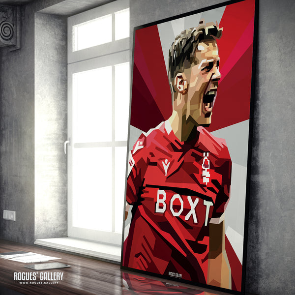 Ryan Yates: Passion - Nottingham Forest - Signed A3 Pop Art Prints