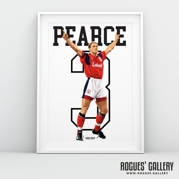 Stuart Pearce 'Psycho' - Nottingham Forest - Signed A3 Greatest Ever Series Prints