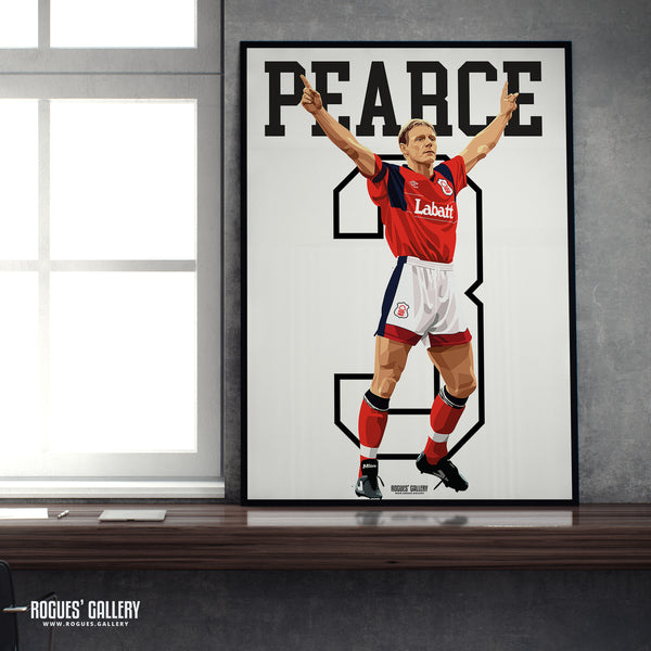 Stuart Pearce 'Psycho' - Nottingham Forest - Signed A3 Greatest Ever Series Prints