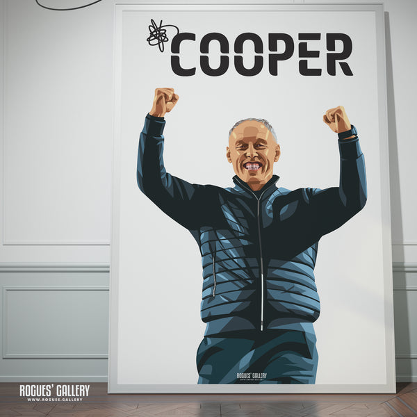 Steve Cooper - Nottingham Forest - Signed A3 Name & Number Prints