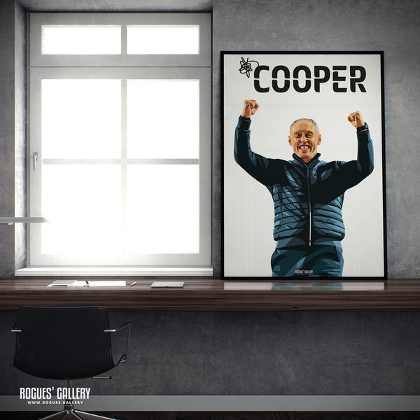 Steve Cooper - Nottingham Forest - Signed A3 Name & Number Prints