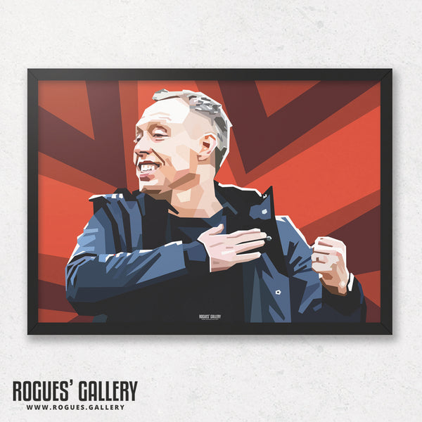 Steve Cooper - Love Always Wins - Nottingham Forest Head Coach - Signed A3 Pop Art Prints