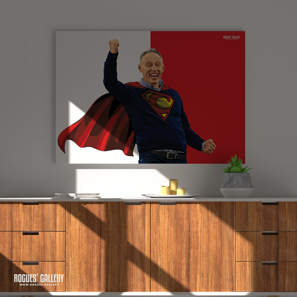 Steve Cooper - Cooperman/Superman (2 Versions) - Nottingham Forest Head Coach - Signed A3 Prints