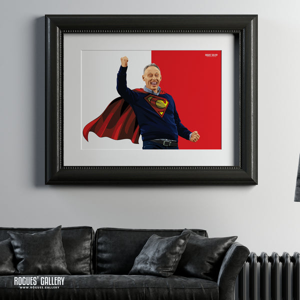 Steve Cooper - Cooperman/Superman (2 Versions) - Nottingham Forest Head Coach - Signed A3 Prints