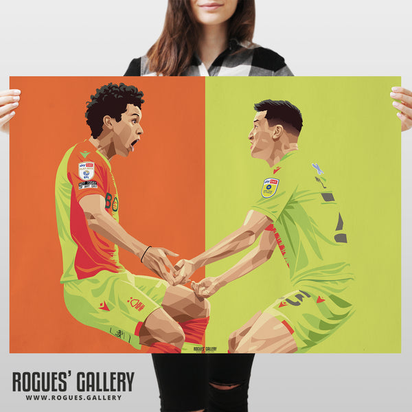 Brennan Johnson & Joe Lolley: Sticking The Knife Into The Blades - Signed A3 Prints