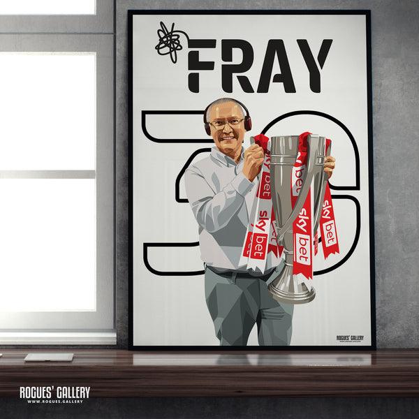 Colin Fray - BBC Radio Nottingham Commentator - A3 Name & Number Prints