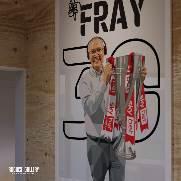 Colin Fray - BBC Radio Nottingham Commentator - A3 Name & Number Prints