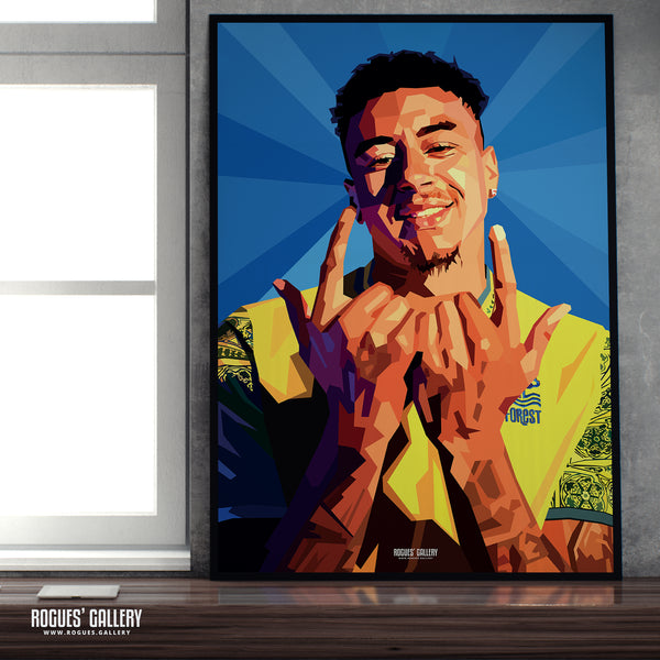 Jesse Lingard - Nottingham Forest - A0, A1, A2 or A3 Pop Art Prints