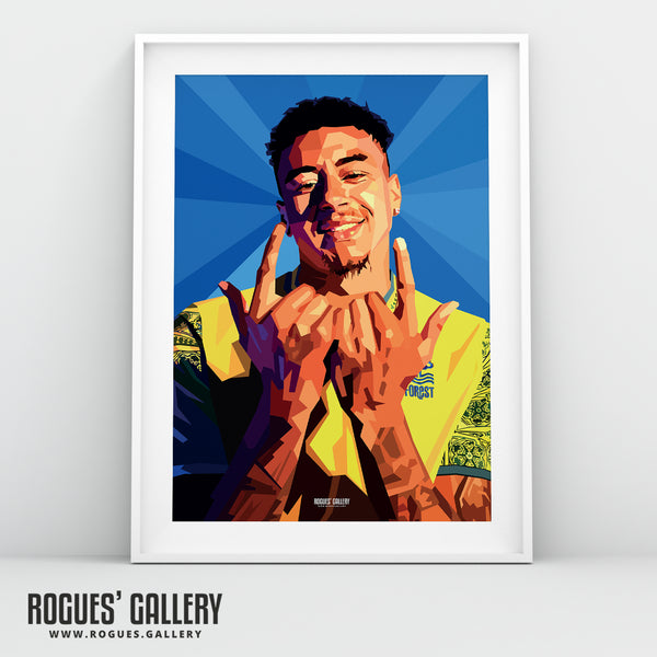 Jesse Lingard - Nottingham Forest - A0, A1, A2 or A3 Pop Art Prints