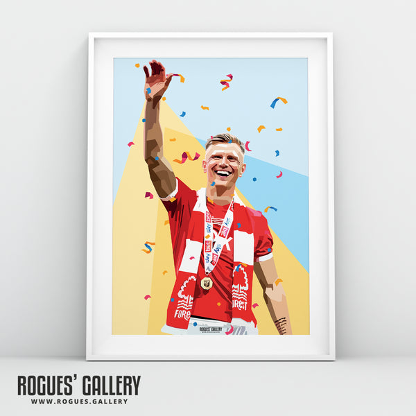 Sam Surridge At Wembley - Nottingham Forest - A0, A1, A2 or A3 Pop Art Prints