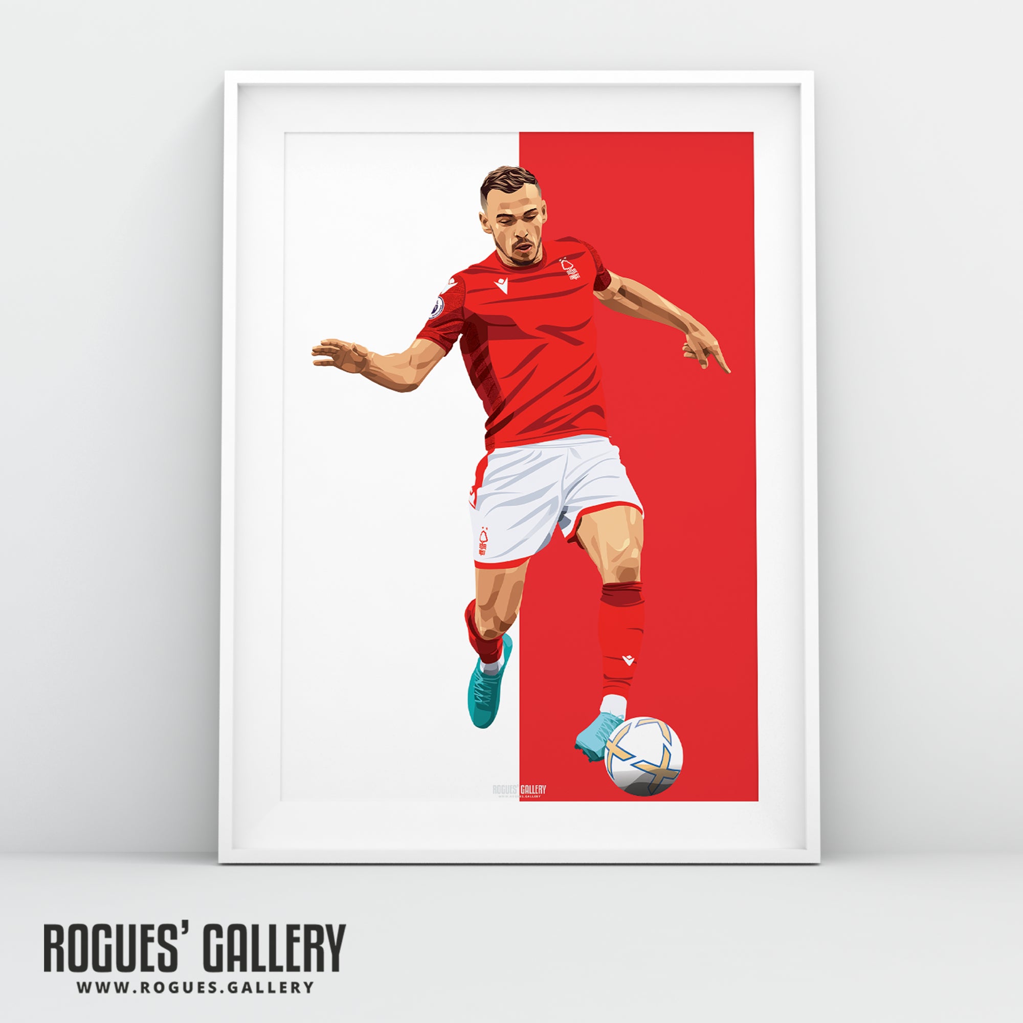 Harry Toffolo - Nottingham Forest - A0, A1, A2 or A3 Red & White Prints