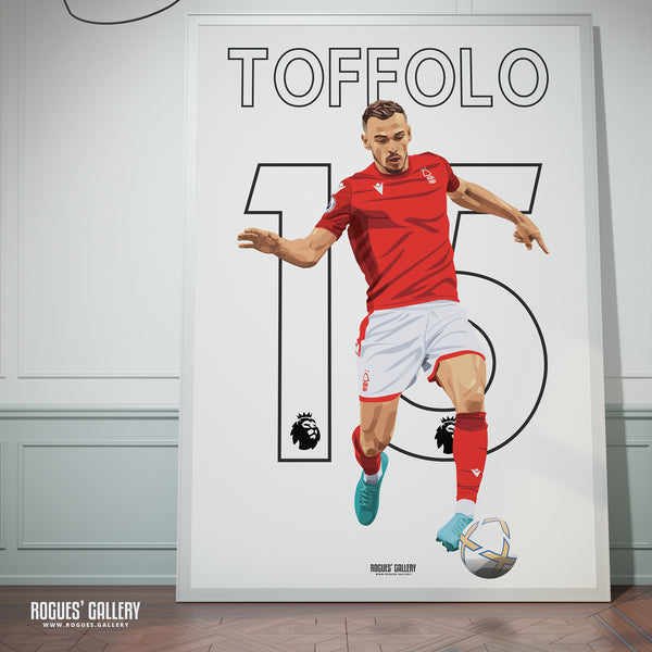 Harry Toffolo - Nottingham Forest - A0, A1, A2 or A3 Name & Number Prints