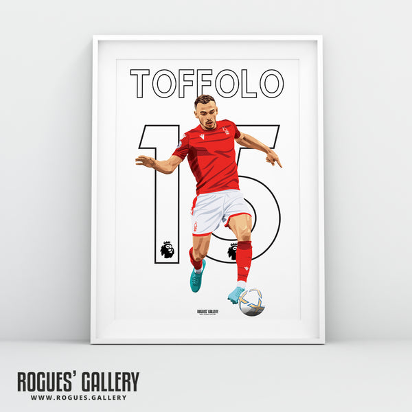 Harry Toffolo - Nottingham Forest - A0, A1, A2 or A3 Name & Number Prints