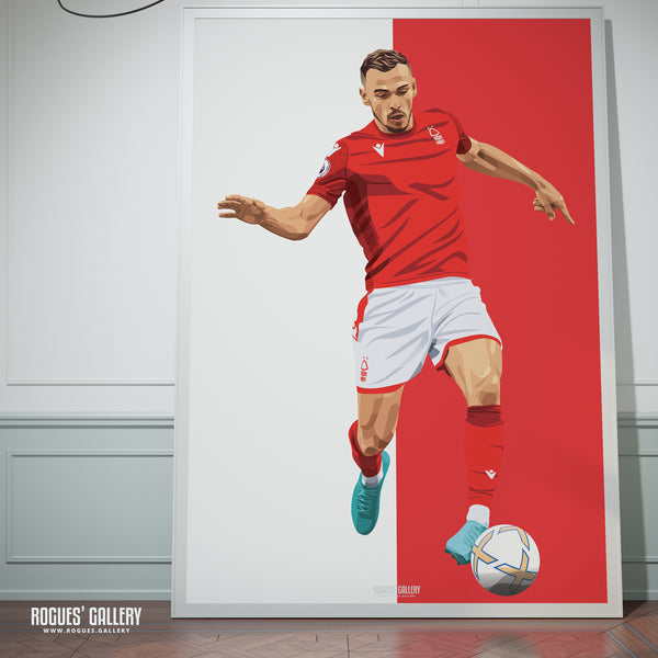 Harry Toffolo - Nottingham Forest - Signed A3 Red & White Prints