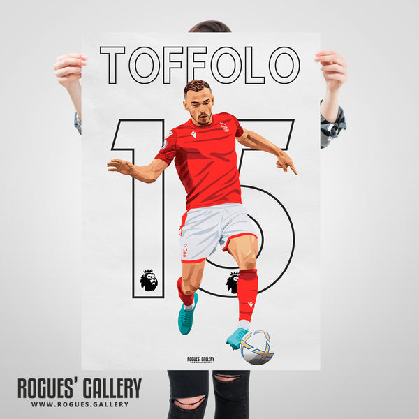 Harry Toffolo - Nottingham Forest - Signed A3 Name & Number Prints