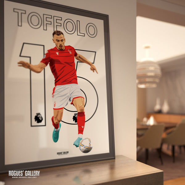 Harry Toffolo - Nottingham Forest - Signed A3 Name & Number Prints