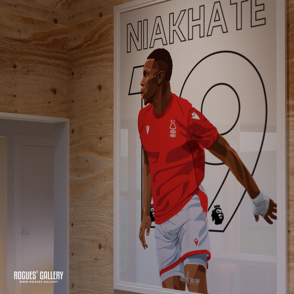 Moussa Niakhate - Nottingham Forest - A0, A1, A2 or A3 Premier League Name & Number Prints