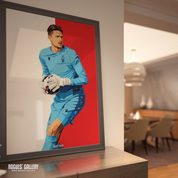 Wayne Hennessey - Nottingham Forest - A0, A1, A2 or A3 Red & White Prints