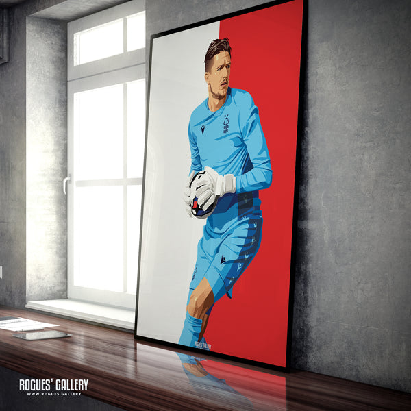 Wayne Hennessey - Nottingham Forest - A0, A1, A2 or A3 Red & White Prints