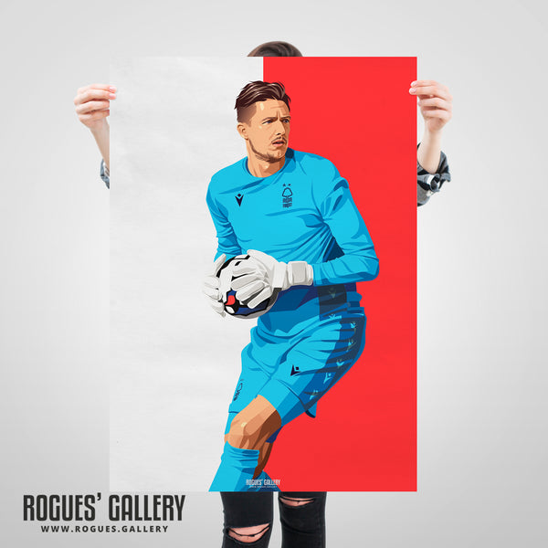 Wayne Hennessey - Nottingham Forest - A0, A1, A2 or A3 Red & White Prints