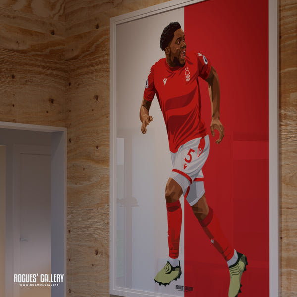 Orel Mangala - Nottingham Forest - A0, A1, A2 or A3 Red & White Prints