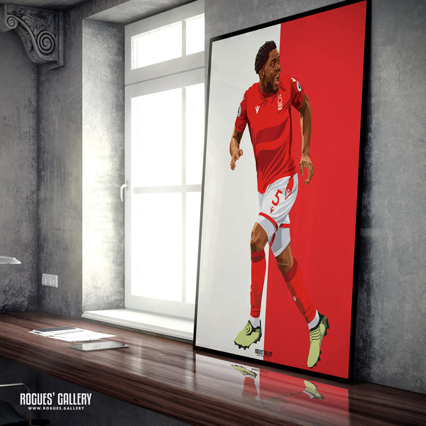 Orel Mangala - Nottingham Forest - A0, A1, A2 or A3 Red & White Prints