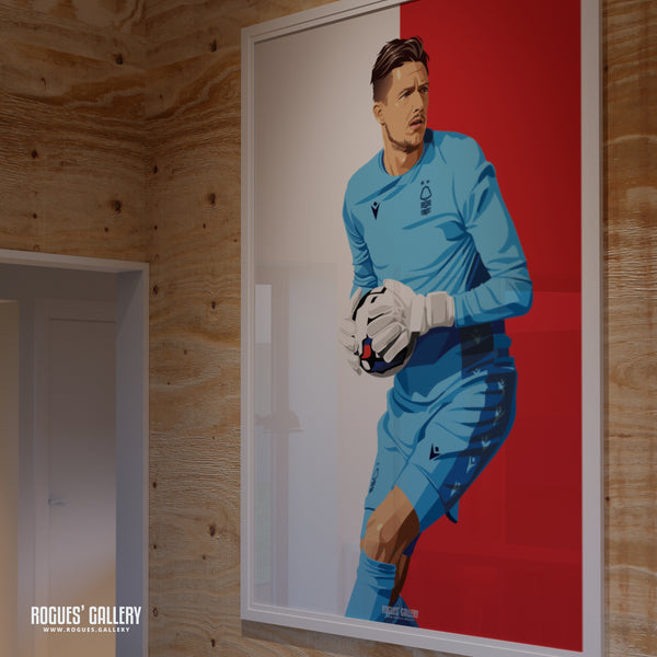 Wayne Hennessey - Nottingham Forest - Signed A3 Red & White Prints