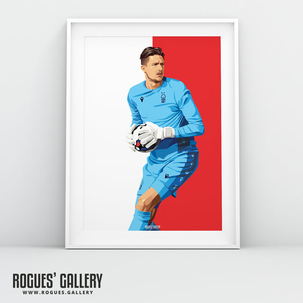 Wayne Hennessey - Nottingham Forest - Signed A3 Red & White Prints