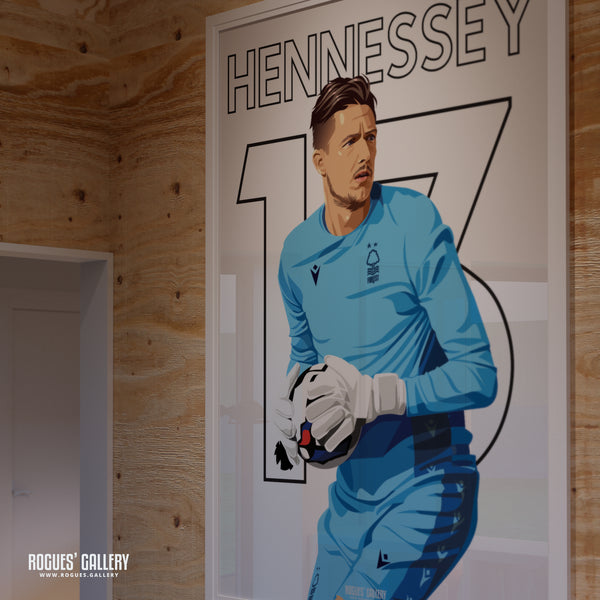 Wayne Hennessey - Nottingham Forest - A0, A1, A2 or A3 Premier League Name & Number Prints