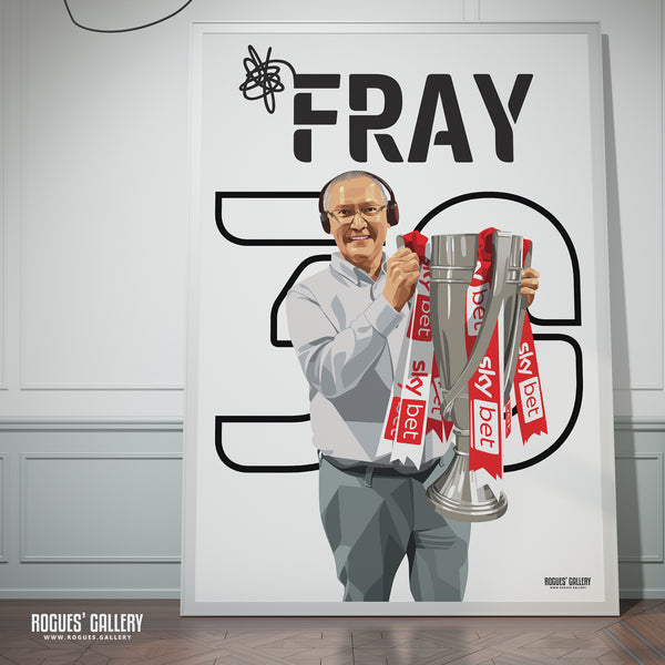 Colin Fray - BBC Radio Nottingham Commentator - Signed A3 Name & Number Prints