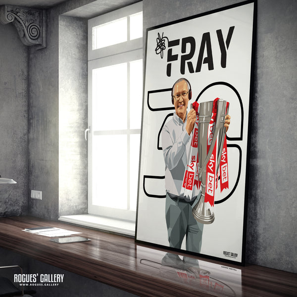 Colin Fray - BBC Radio Nottingham Commentator - Signed A3 Name & Number Prints