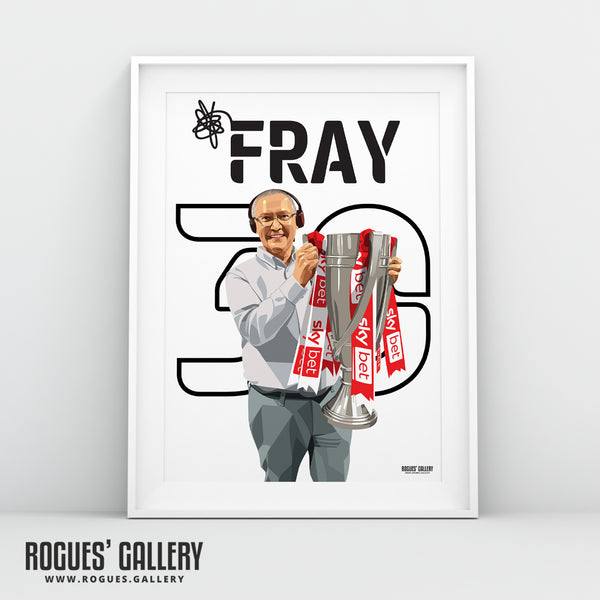 Colin Fray - BBC Radio Nottingham Commentator - Signed A3 Name & Number Prints