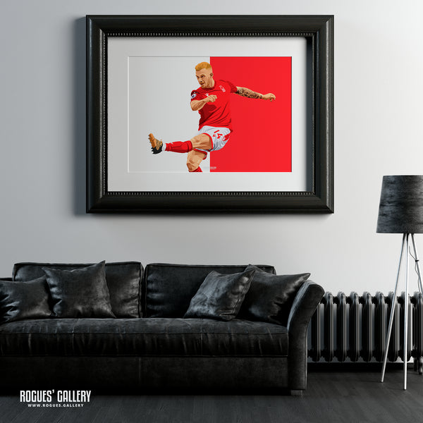 Lewis O'Brien: Boom! - Nottingham Forest - A0, A1, A2 or A3 Prints