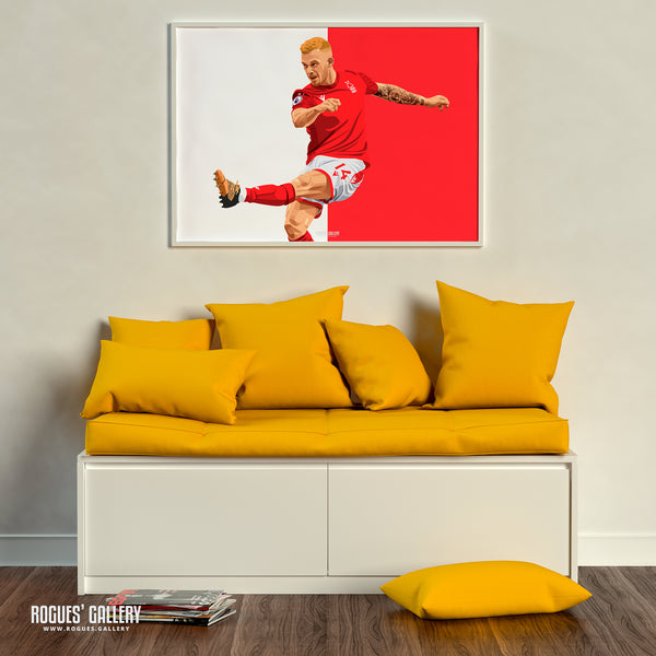 Lewis O'Brien: Boom! - Nottingham Forest - A0, A1, A2 or A3 Prints