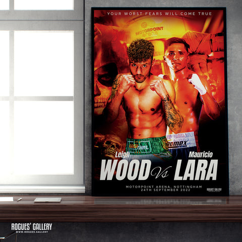 Leigh Wood, Nottingham's World Champion Boxer - Wood vs Lara Concept Poster - A0, A1, A2 or A3 Prints
