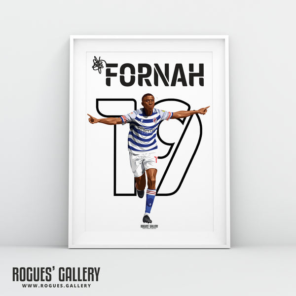 Tyrese Fornah - Nottingham Forest & Reading FC (on loan) - A0, A1, A2 or A3 Name & Number Prints
