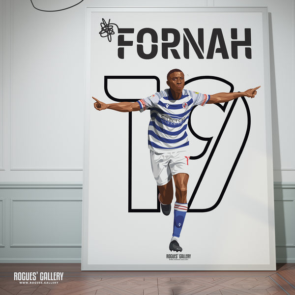 Tyrese Fornah - Nottingham Forest & Reading FC (on loan) - A0, A1, A2 or A3 Name & Number Prints