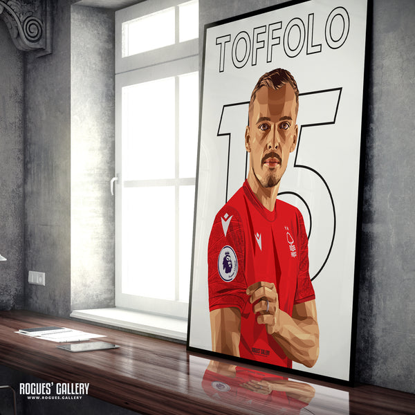 Harry Toffolo - Nottingham Forest - A0, A1, A2 or A3 Premier League Name & Number Prints