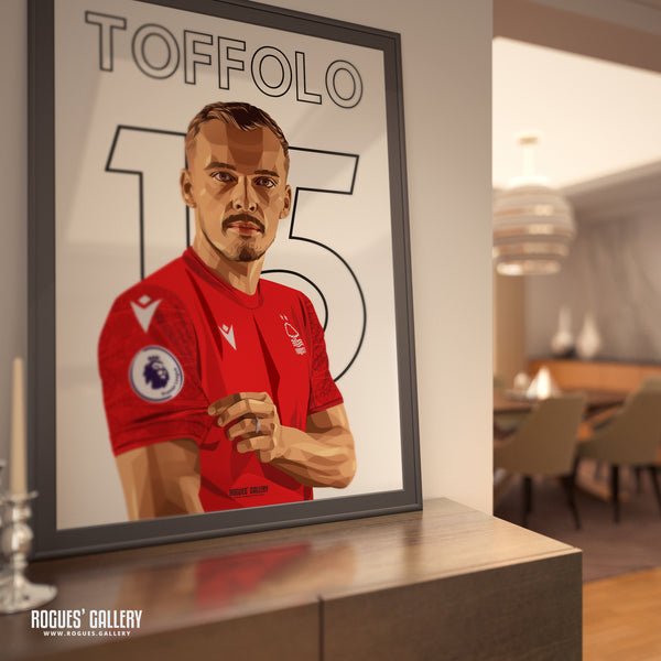 Harry Toffolo - Nottingham Forest - A0, A1, A2 or A3 Premier League Name & Number Prints