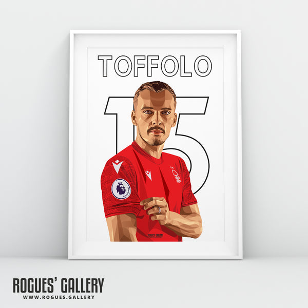 Harry Toffolo - Nottingham Forest - A0, A1, A2 or A3 Premier League Name & Number Prints