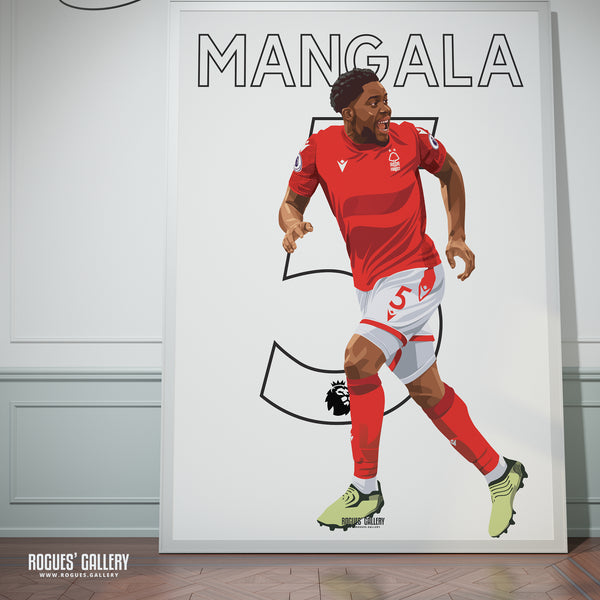 Orel Mangala - Nottingham Forest - A0, A1, A2 or A3 Premier League Name & Number Prints