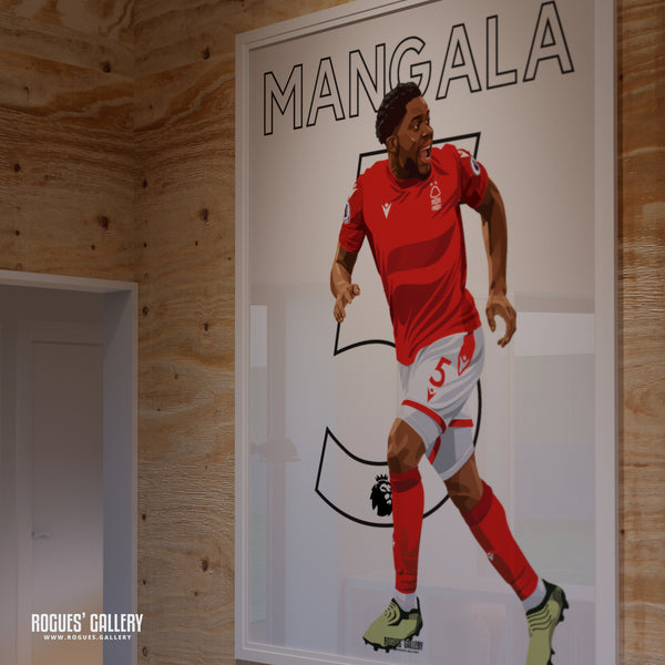 Orel Mangala - Nottingham Forest - A0, A1, A2 or A3 Premier League Name & Number Prints