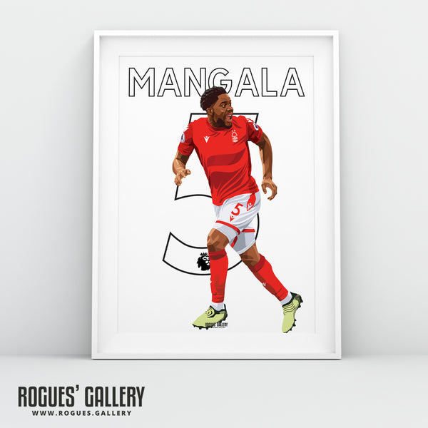 Orel Mangala - Nottingham Forest - A0, A1, A2 or A3 Premier League Name & Number Prints
